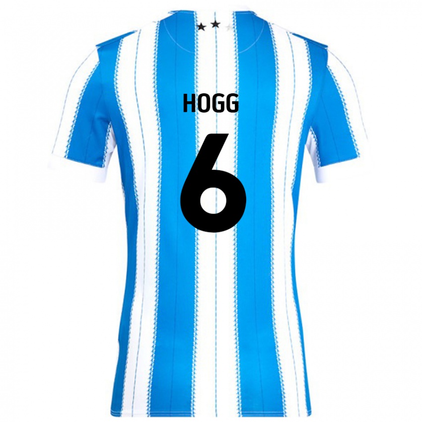 Hombre Camiseta Jonathan Hogg #6 Azul Blanco 1ª Equipación 2024/25 La Camisa Argentina