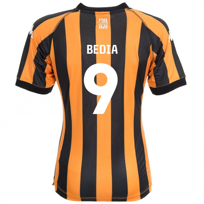 Hombre Camiseta Chris Bedia #9 Negro Ámbar 1ª Equipación 2024/25 La Camisa Argentina