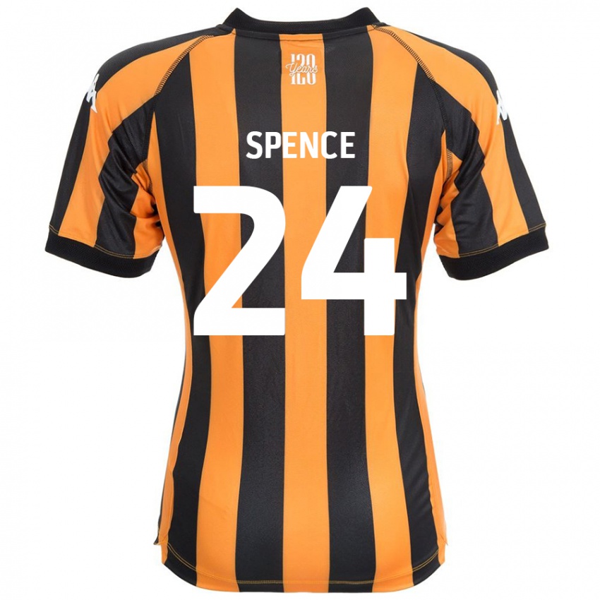 Hombre Camiseta Emily Spence #24 Negro Ámbar 1ª Equipación 2024/25 La Camisa Argentina