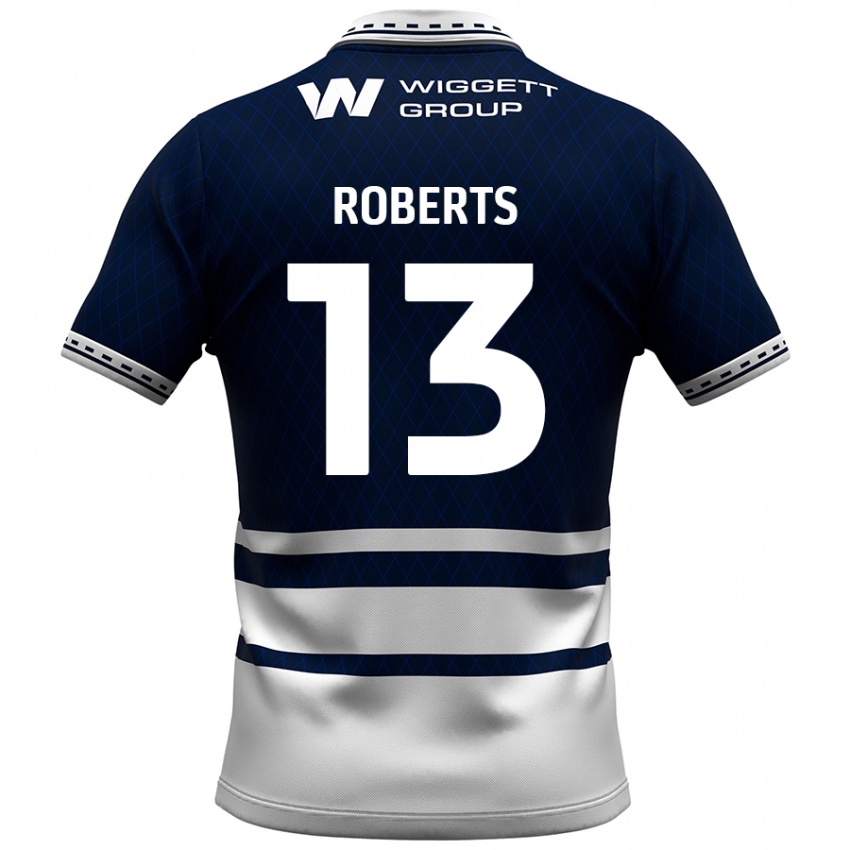 Hombre Camiseta Liam Roberts #13 Azul Marino Blanco 1ª Equipación 2024/25 La Camisa Argentina