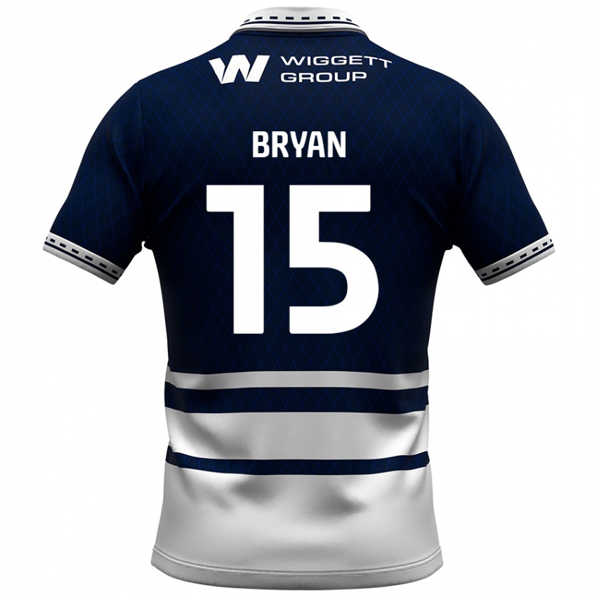 Hombre Camiseta Joe Bryan #15 Azul Marino Blanco 1ª Equipación 2024/25 La Camisa Argentina