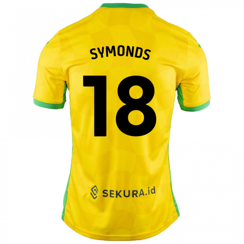 Hombre Camiseta Freya Symonds #18 Amarillo Verde 1ª Equipación 2024/25 La Camisa Argentina