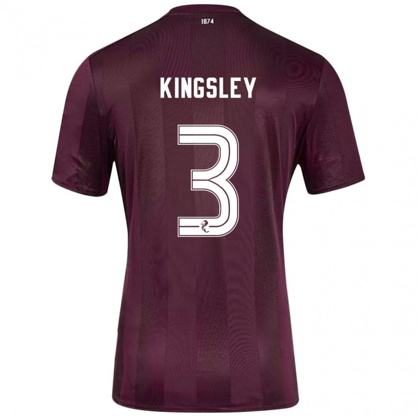 Hombre Camiseta Stephen Kingsley #3 Borgoña 1ª Equipación 2024/25 La Camisa Argentina