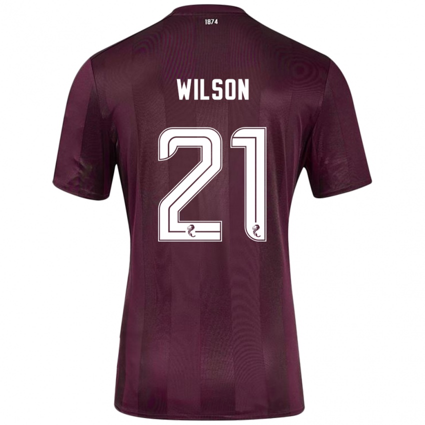 Hombre Camiseta James Wilson #21 Borgoña 1ª Equipación 2024/25 La Camisa Argentina