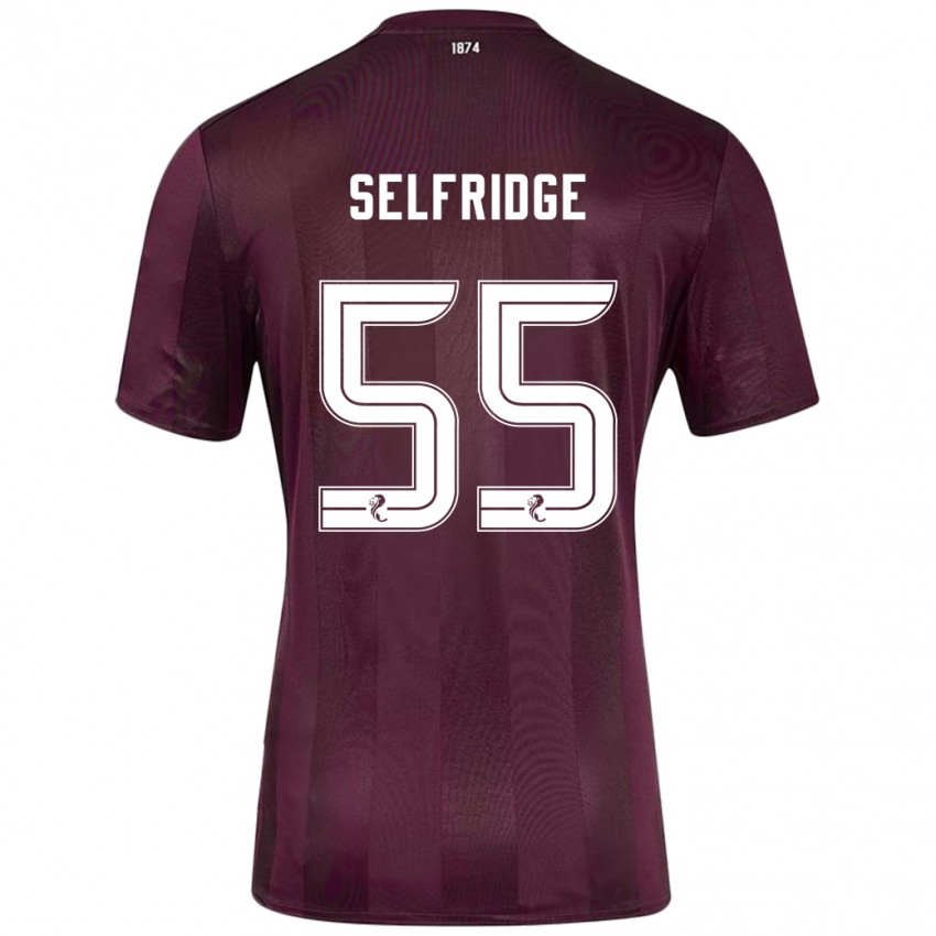 Hombre Camiseta Louis Selfridge #55 Borgoña 1ª Equipación 2024/25 La Camisa Argentina