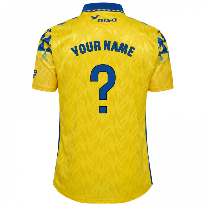 Hombre Camiseta Su Nombre #0 Amarillo Azul 1ª Equipación 2024/25 La Camisa Argentina