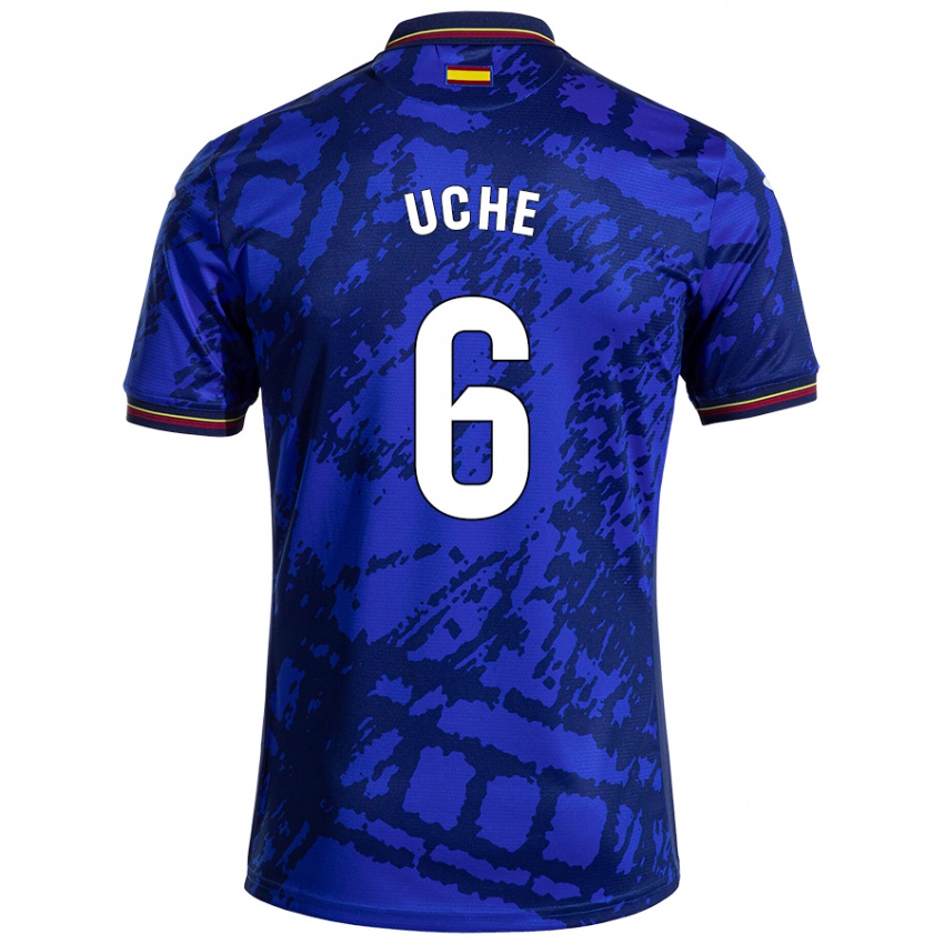 Hombre Camiseta Chrisantus Uche #6 Azul Más Oscuro 1ª Equipación 2024/25 La Camisa Argentina