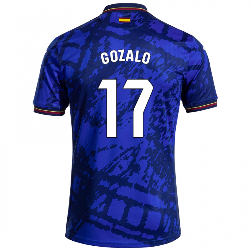 Hombre Camiseta Marcos Gozalo #17 Azul Más Oscuro 1ª Equipación 2024/25 La Camisa Argentina