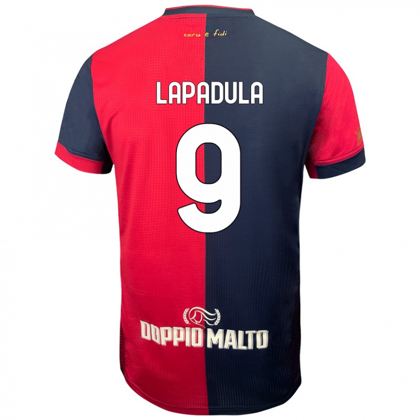 Hombre Camiseta Gianluca Lapadula #9 Rojo Azul Más Oscuro 1ª Equipación 2024/25 La Camisa Argentina