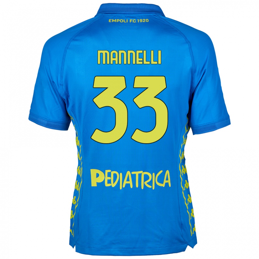 Hombre Camiseta Matteo Mannelli #33 Azul 1ª Equipación 2024/25 La Camisa Argentina