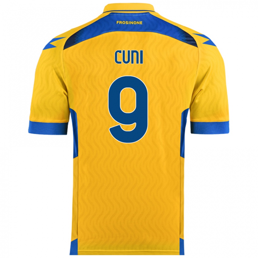 Hombre Camiseta Marvin Cuni #9 Amarillo 1ª Equipación 2024/25 La Camisa Argentina