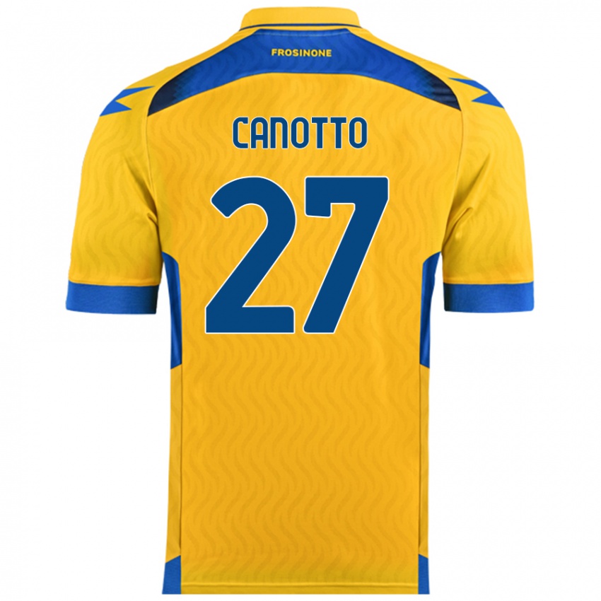 Hombre Camiseta Luigi Canotto #27 Amarillo 1ª Equipación 2024/25 La Camisa Argentina