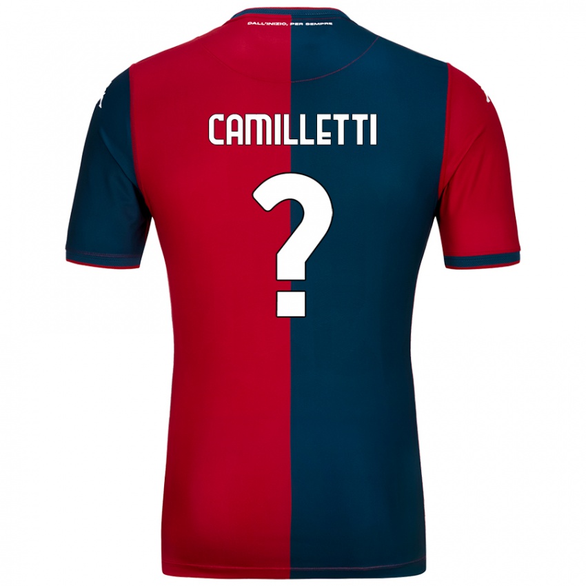 Hombre Camiseta Giovanni Camilletti #0 Rojo Azul Oscuro 1ª Equipación 2024/25 La Camisa Argentina