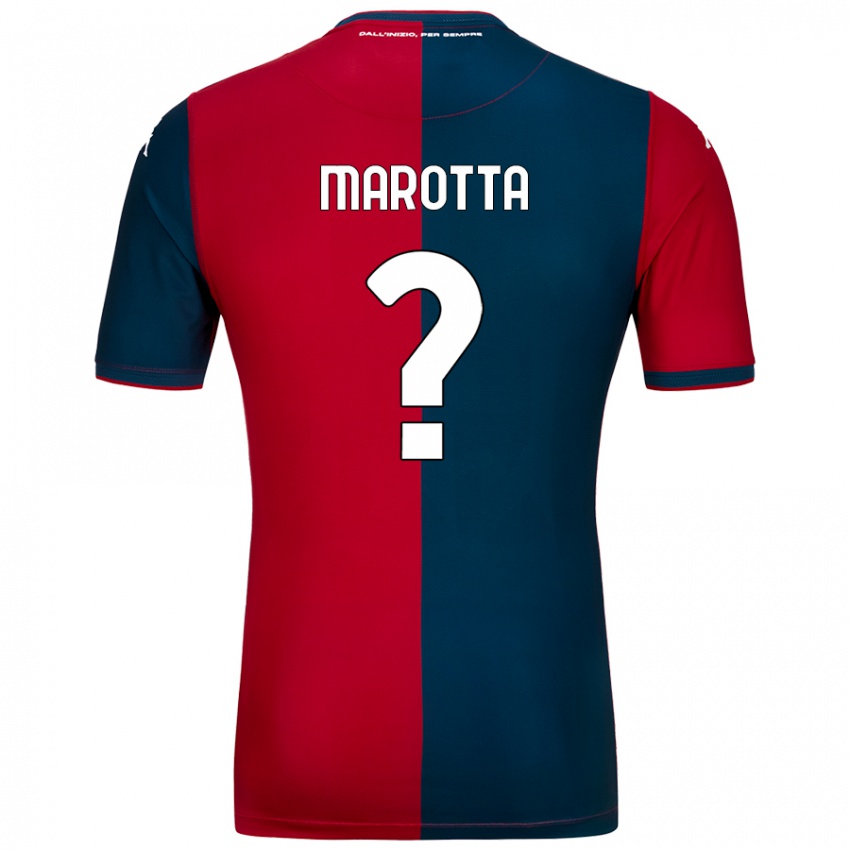 Hombre Camiseta Francesco Marotta #0 Rojo Azul Oscuro 1ª Equipación 2024/25 La Camisa Argentina