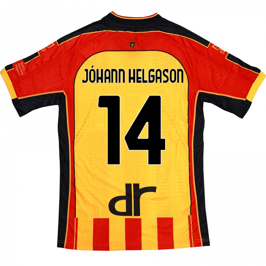 Hombre Camiseta Thórir Jóhann Helgason #14 Amarillo Rojo 1ª Equipación 2024/25 La Camisa Argentina