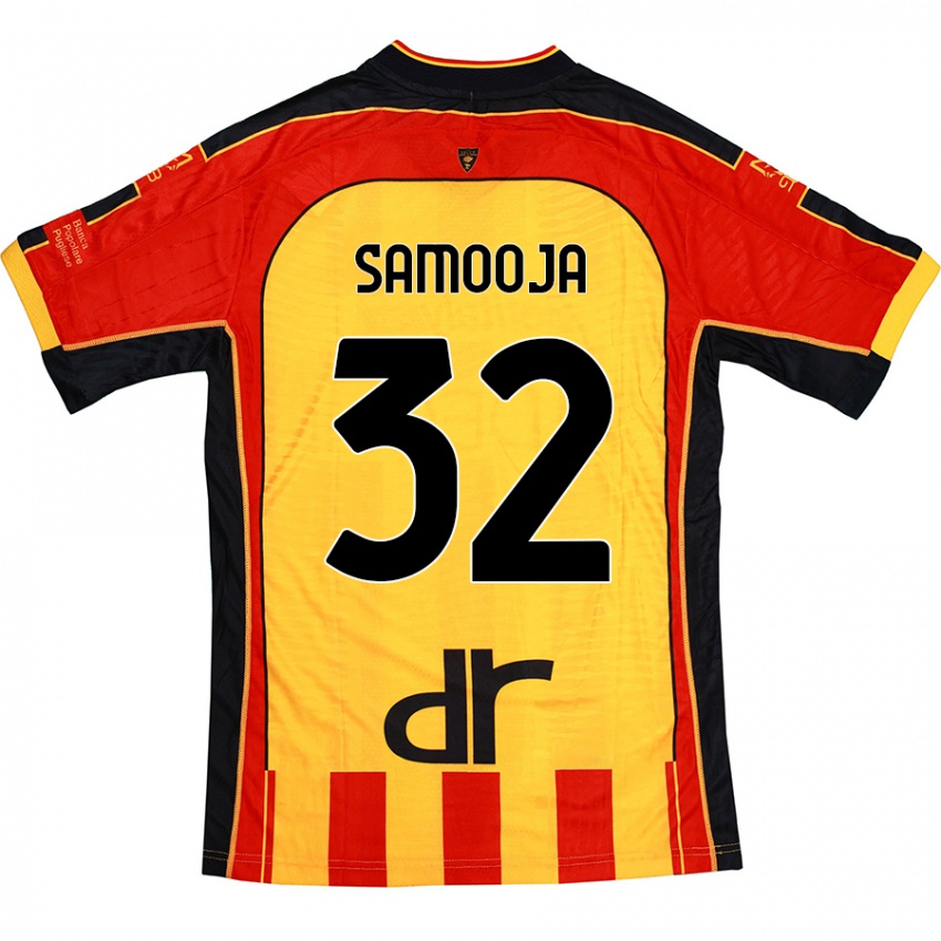 Hombre Camiseta Jasper Samooja #32 Amarillo Rojo 1ª Equipación 2024/25 La Camisa Argentina