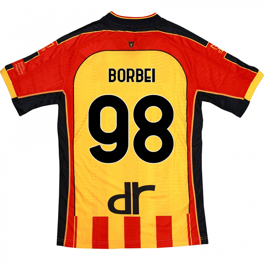 Hombre Camiseta Alexandru Borbei #98 Amarillo Rojo 1ª Equipación 2024/25 La Camisa Argentina