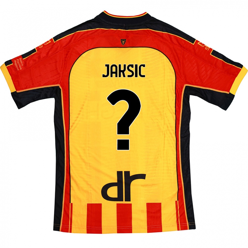 Hombre Camiseta Ilija Jaksic #0 Amarillo Rojo 1ª Equipación 2024/25 La Camisa Argentina