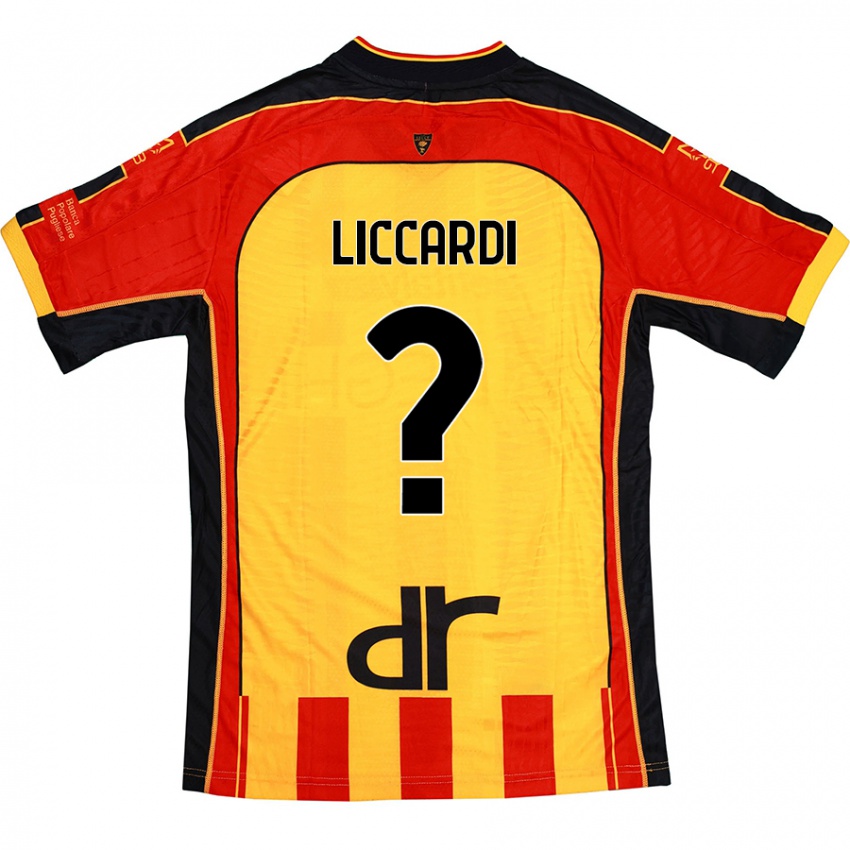 Hombre Camiseta Thomas Liccardi #0 Amarillo Rojo 1ª Equipación 2024/25 La Camisa Argentina