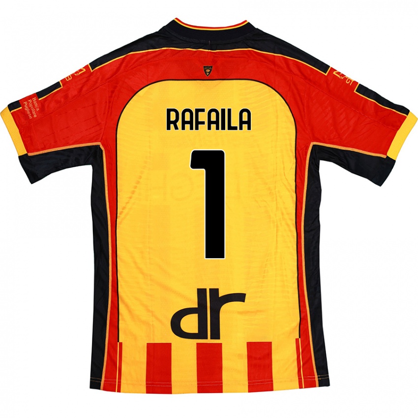 Hombre Camiseta Vlad Răfăilă #1 Amarillo Rojo 1ª Equipación 2024/25 La Camisa Argentina