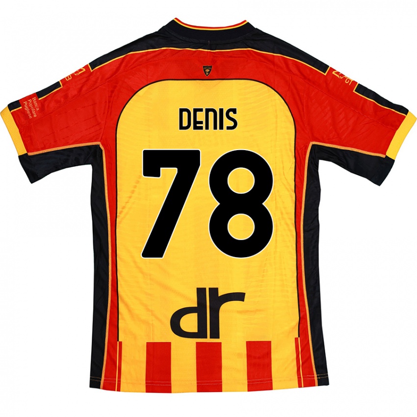 Hombre Camiseta Max Denis #78 Amarillo Rojo 1ª Equipación 2024/25 La Camisa Argentina