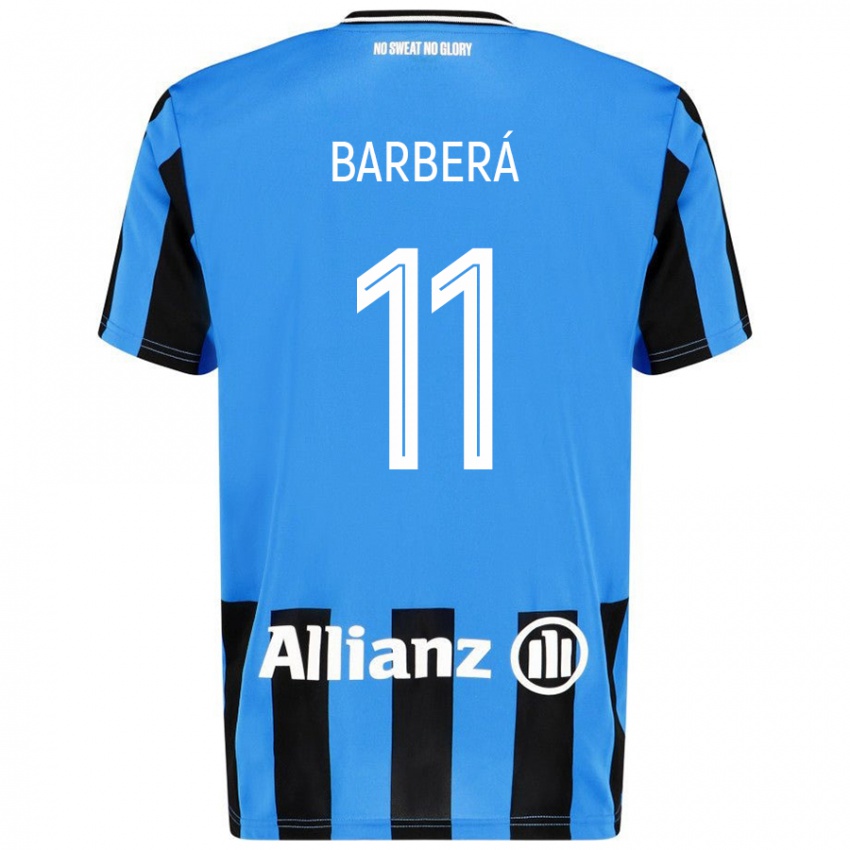 Hombre Camiseta Víctor Barberá #11 Azul Cielo Negro 1ª Equipación 2024/25 La Camisa Argentina