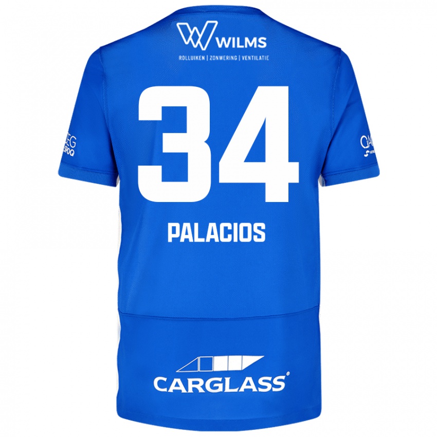 Hombre Camiseta Adrián Palacios #34 Azul 1ª Equipación 2024/25 La Camisa Argentina