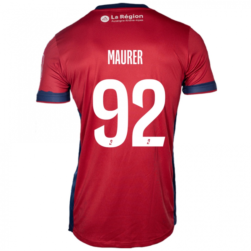 Hombre Camiseta Aïman Maurer #92 Borgoña Claro 1ª Equipación 2024/25 La Camisa Argentina