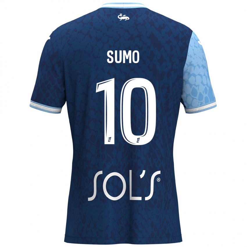 Hombre Camiseta Eva Sumo #10 Azul Cielo Azul Oscuro 1ª Equipación 2024/25 La Camisa Argentina