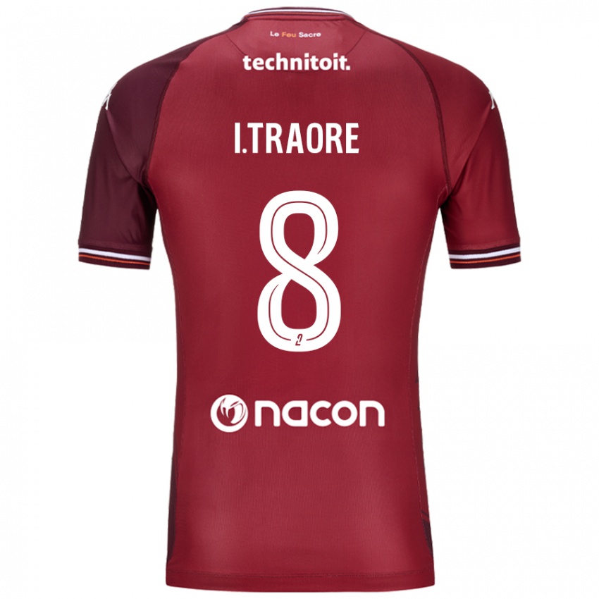 Hombre Camiseta Ismaël Traoré #8 Rojo Granata 1ª Equipación 2024/25 La Camisa Argentina