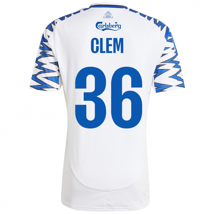 Hombre Camiseta William Clem #36 Blanco Azul Cielo 1ª Equipación 2024/25 La Camisa Argentina