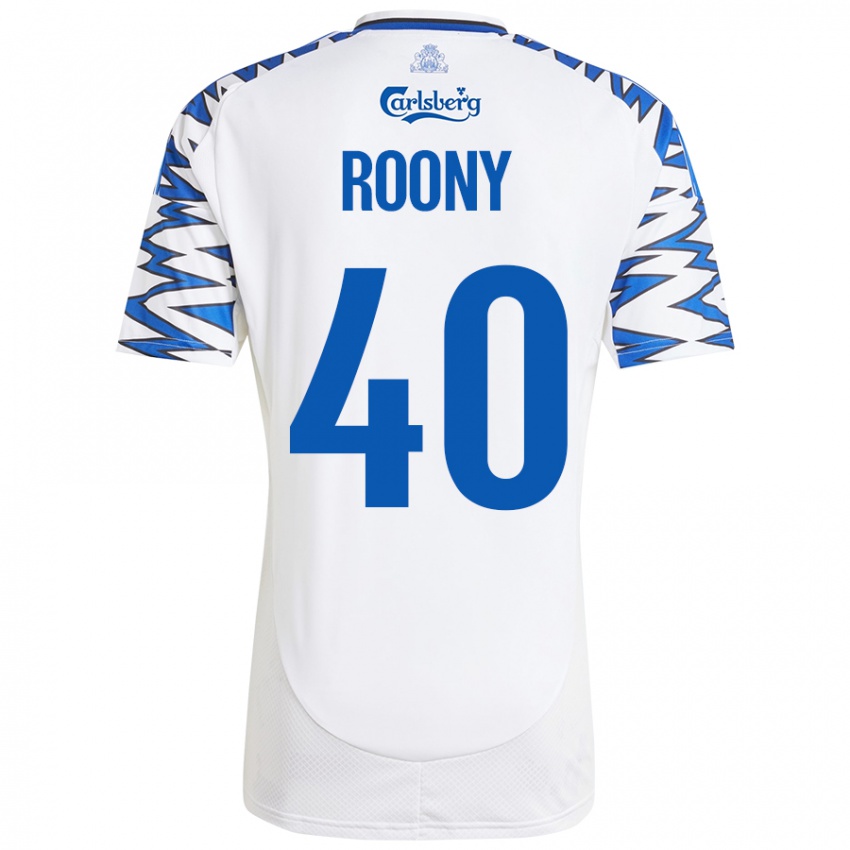 Hombre Camiseta Roony Bardghji #40 Blanco Azul Cielo 1ª Equipación 2024/25 La Camisa Argentina