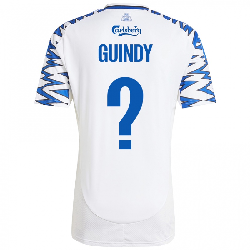 Hombre Camiseta Eliot Guindy #0 Blanco Azul Cielo 1ª Equipación 2024/25 La Camisa Argentina