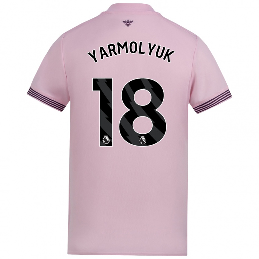 Hombre Camiseta Yegor Yarmolyuk #18 Rosa 2ª Equipación 2024/25 La Camisa Argentina