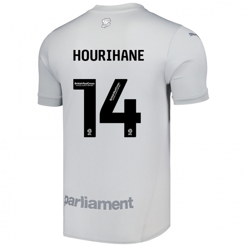 Hombre Camiseta Conor Hourihane #14 Gris Plata 2ª Equipación 2024/25 La Camisa Argentina