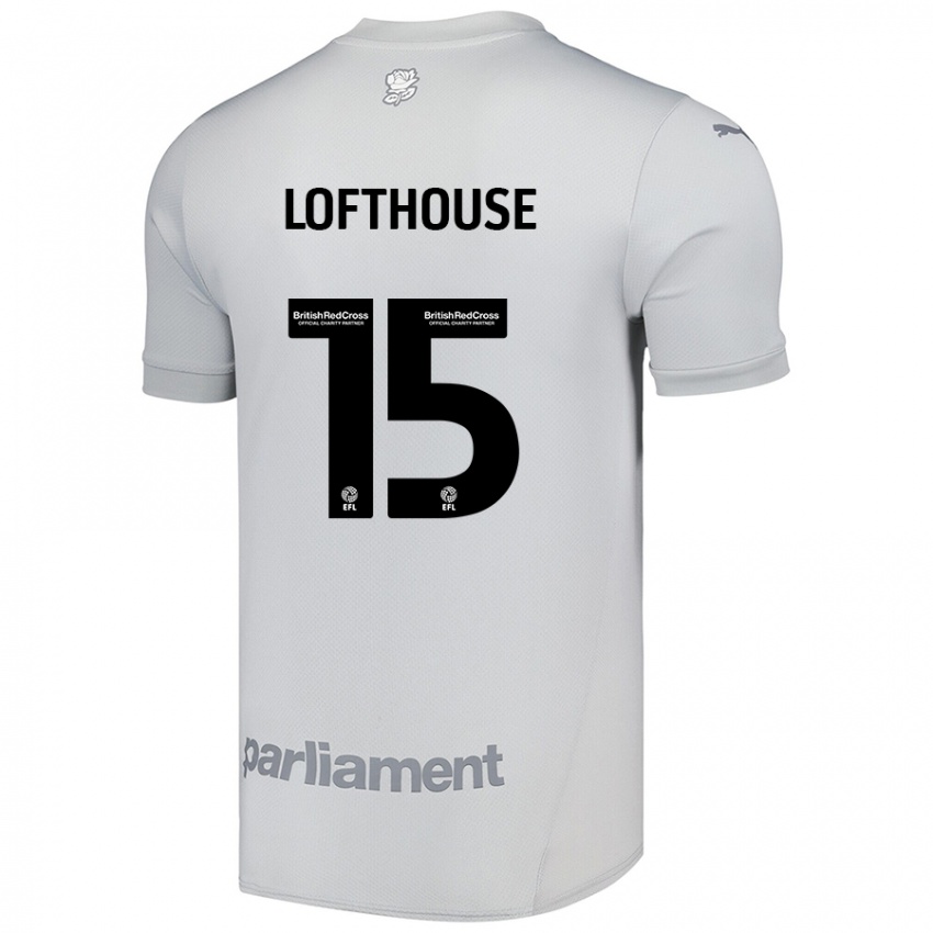 Hombre Camiseta Kyran Lofthouse #15 Gris Plata 2ª Equipación 2024/25 La Camisa Argentina