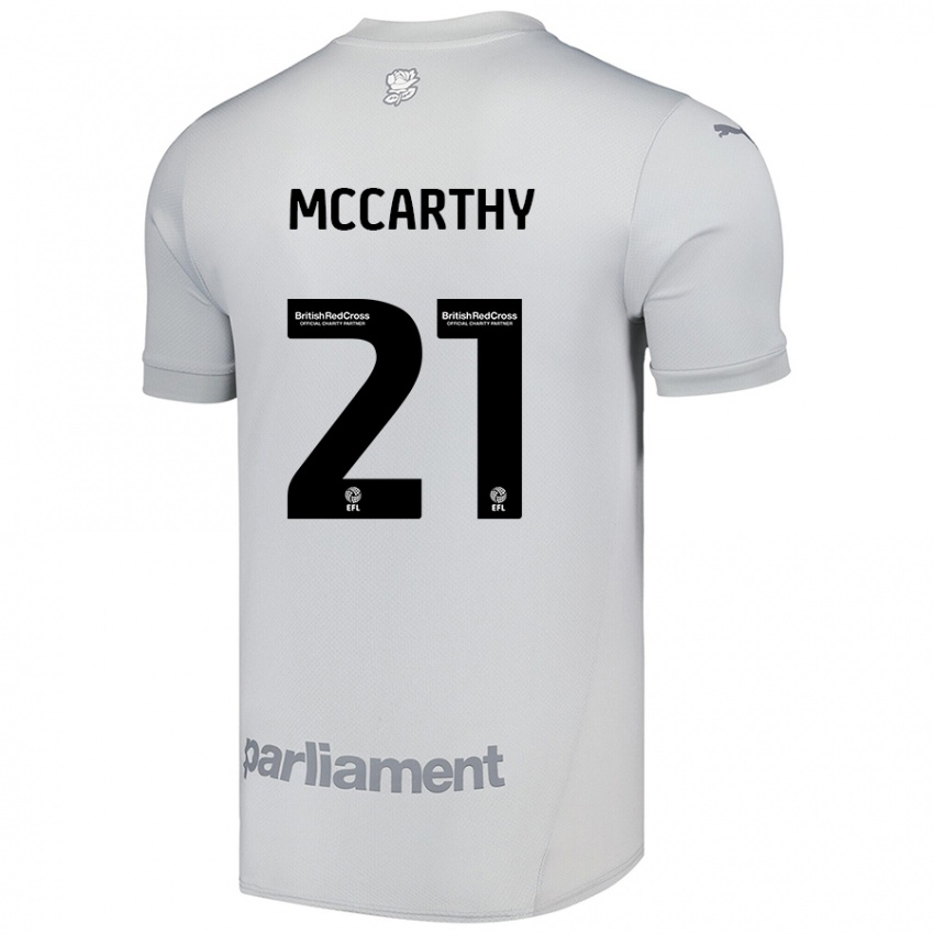 Hombre Camiseta Conor Mccarthy #21 Gris Plata 2ª Equipación 2024/25 La Camisa Argentina