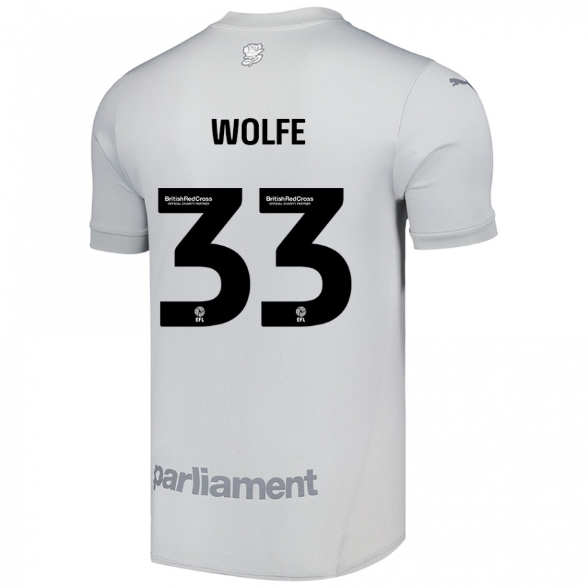 Hombre Camiseta Matty Wolfe #33 Gris Plata 2ª Equipación 2024/25 La Camisa Argentina