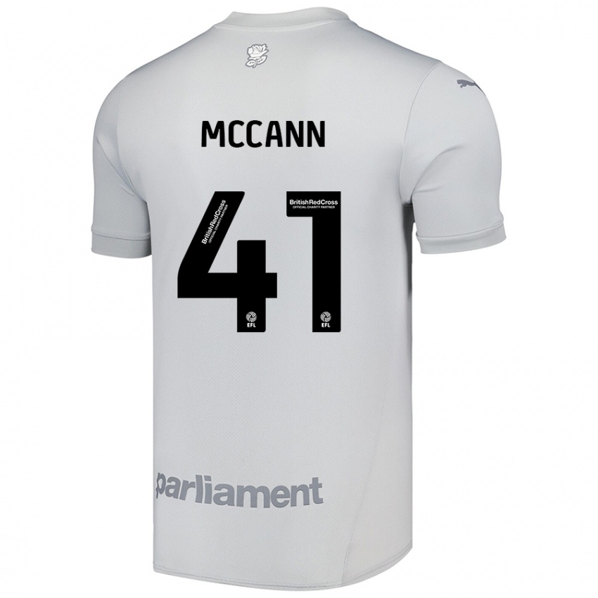 Hombre Camiseta Bayley Mccann #41 Gris Plata 2ª Equipación 2024/25 La Camisa Argentina