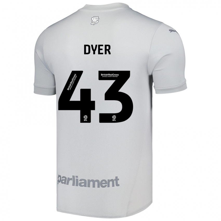 Hombre Camiseta Josiah Dyer #43 Gris Plata 2ª Equipación 2024/25 La Camisa Argentina