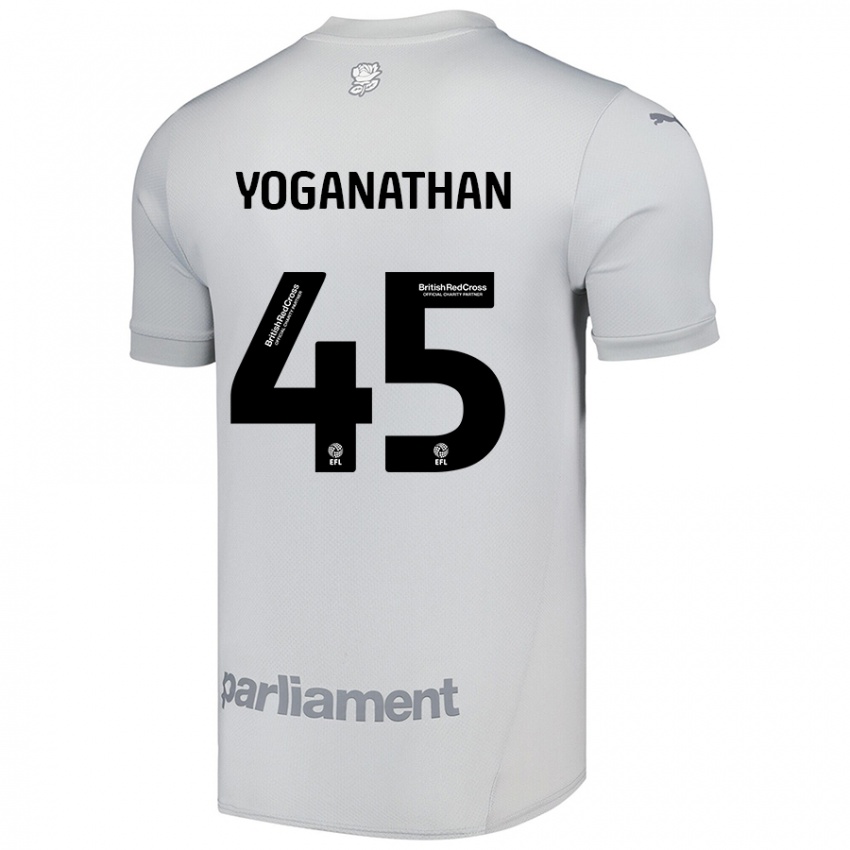 Hombre Camiseta Vimal Yoganathan #45 Gris Plata 2ª Equipación 2024/25 La Camisa Argentina