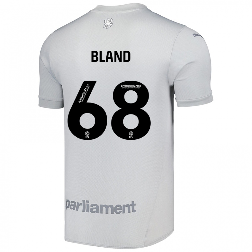 Hombre Camiseta Jonathan Bland #68 Gris Plata 2ª Equipación 2024/25 La Camisa Argentina