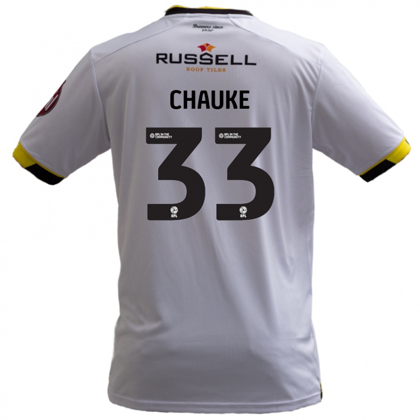 Hombre Camiseta Kgaogelo Chauke #33 Blanco 2ª Equipación 2024/25 La Camisa Argentina