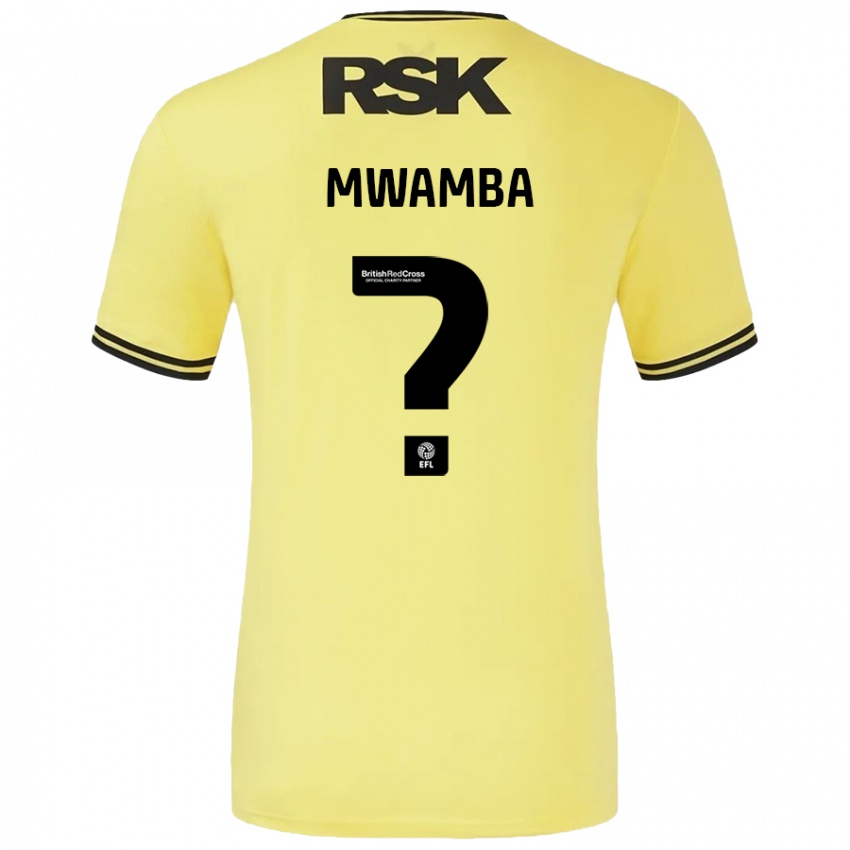 Hombre Camiseta Alan Mwamba #0 Amarillo Negro 2ª Equipación 2024/25 La Camisa Argentina