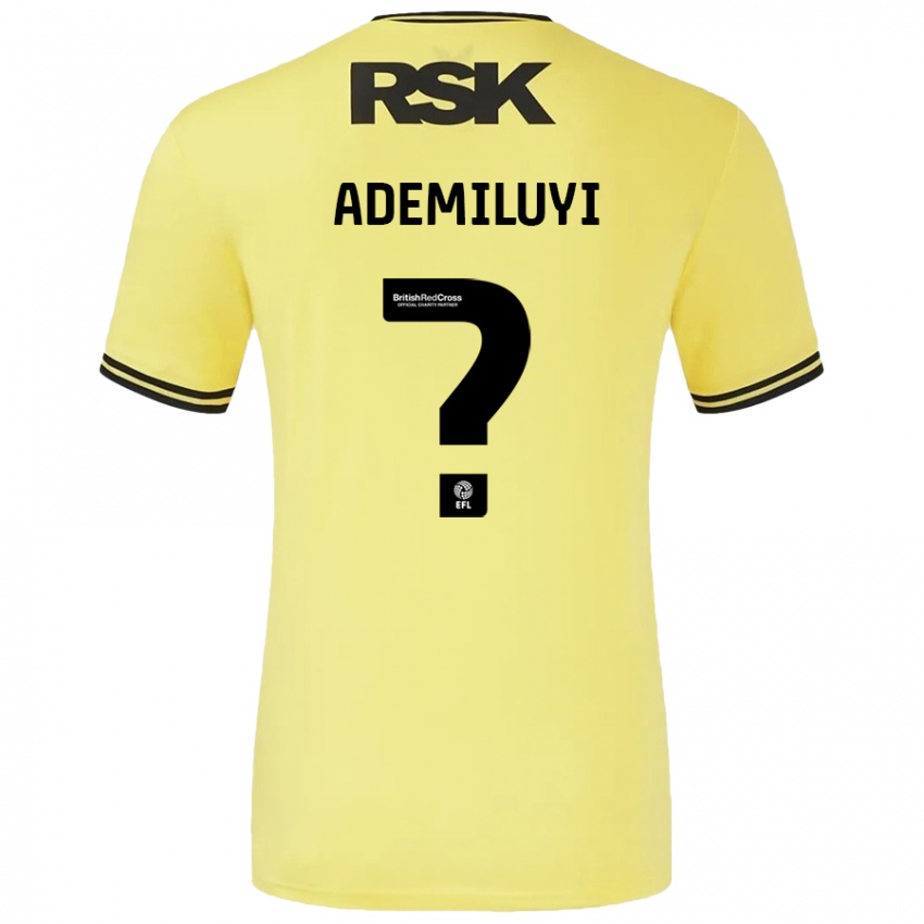 Hombre Camiseta Princess Ademiluyi #0 Amarillo Negro 2ª Equipación 2024/25 La Camisa Argentina