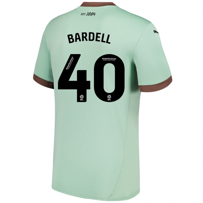 Hombre Camiseta Max Bardell #40 Verde Pálido 2ª Equipación 2024/25 La Camisa Argentina