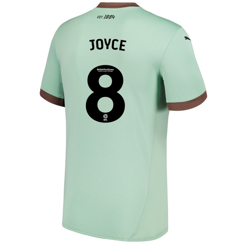 Hombre Camiseta Emily Joyce #8 Verde Pálido 2ª Equipación 2024/25 La Camisa Argentina