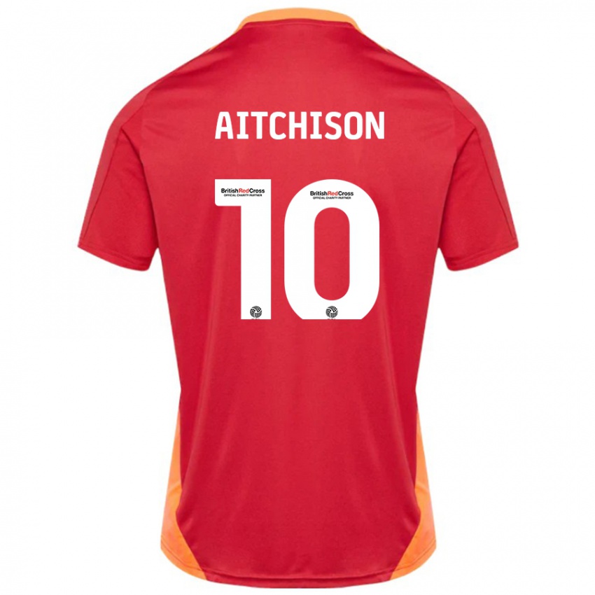 Hombre Camiseta Jack Aitchison #10 Azul Blanquecino 2ª Equipación 2024/25 La Camisa Argentina