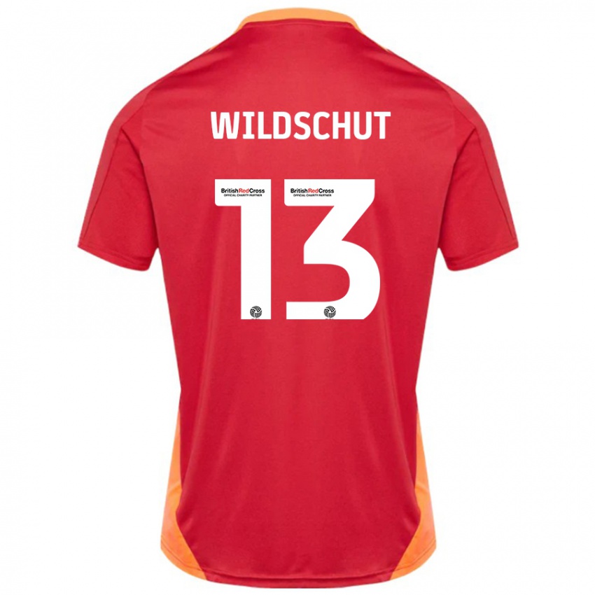 Hombre Camiseta Yanic Wildschut #13 Azul Blanquecino 2ª Equipación 2024/25 La Camisa Argentina