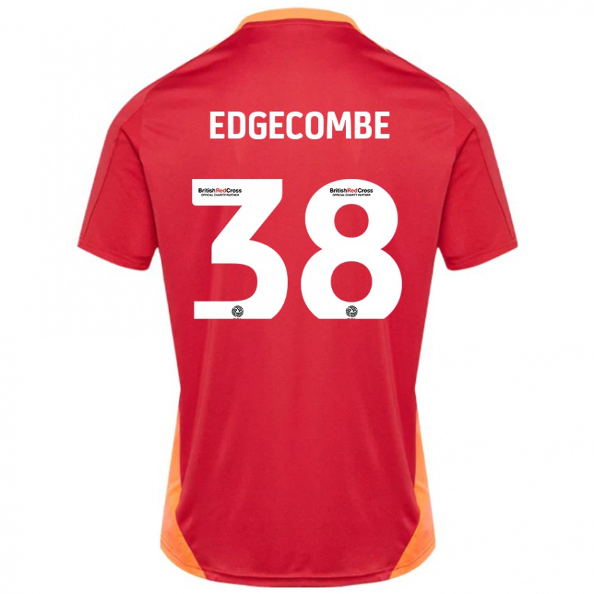 Hombre Camiseta Max Edgecombe #38 Azul Blanquecino 2ª Equipación 2024/25 La Camisa Argentina